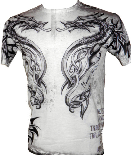 Remera Hombre Mod. Twin Dragon- Rockeras - Punk - Metal