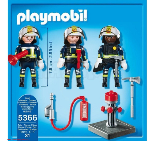 Playmobil Equipo De Bomberos City Action 5366