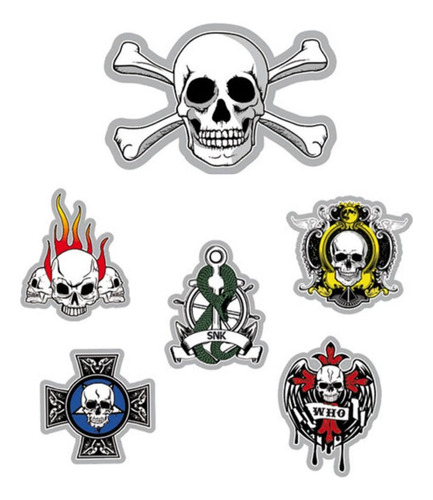 Aplique Termoadhesivo Parche Sublimado Ropa Moda Calavera X4
