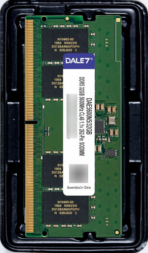 Memória Dale7 Ddr5 32gb 5600 Mhz Notebook Kit C/04 Unid