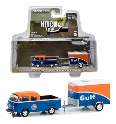 Volkswagen T2 Type2 Doble Cab Pick-up 1975 Gulf Greenlight