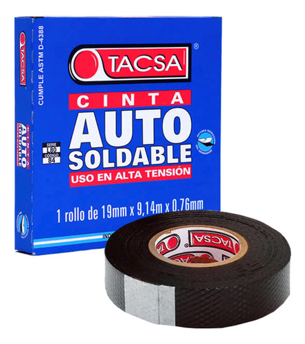 Cinta Autosoldable Tacsa 19mm X 0,76mm X 9,14mt Alta Tensión