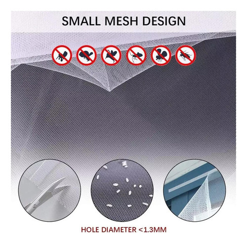 Anti-mosquito Moscas Malla Mosquitera 150x130cm Color Blanco