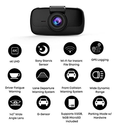 Mygekogear Orbit 960 4k Uhd Dash Cam, 3840x2160p, Sony Starv