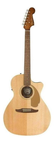 Guitarra Electroacústica Fender California Newporter Player Newporter para diestros natural walnut brillante