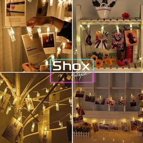 Guirnalda Led Decoracion Broches X16 Retro Navidad Fotos