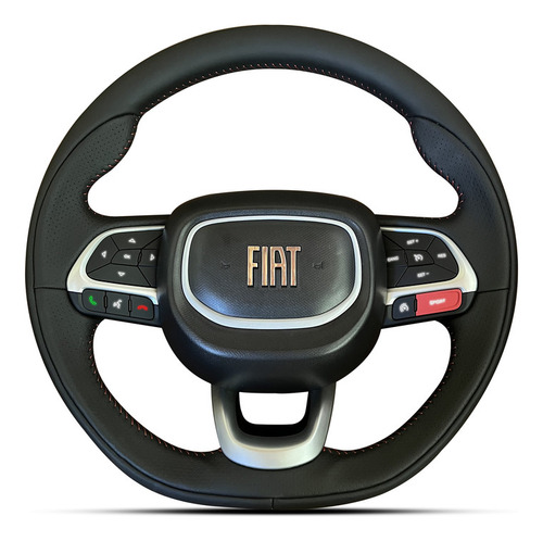 Volante Couro Controle De Som Fiat Punto Stilo Uno Fire