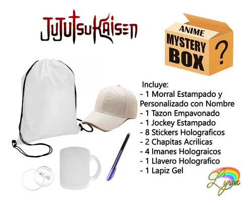 Jujutsu Kaisen Mystery Box Tazon Lapiz Jockey Chapita Llaver