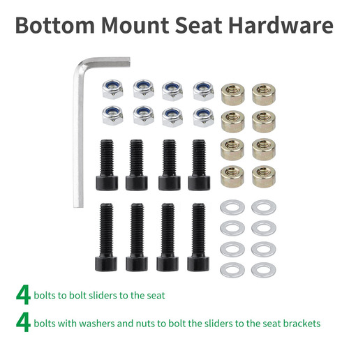 Set De 2 Unidades Racewill De Seat Slider Track Para Sparco,
