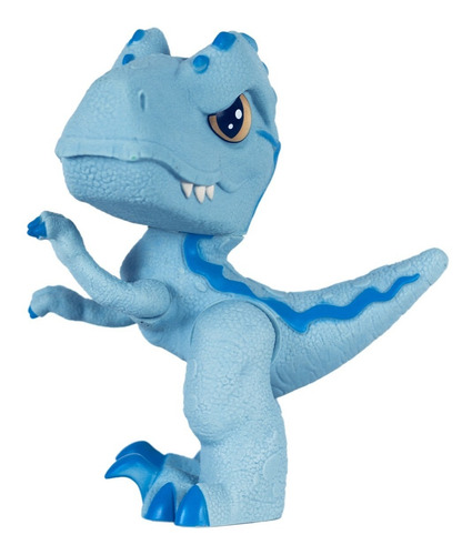 Imagem 7 de 10 de Jurassic World Velociraptor Blue Dinos Baby Azul Articulado