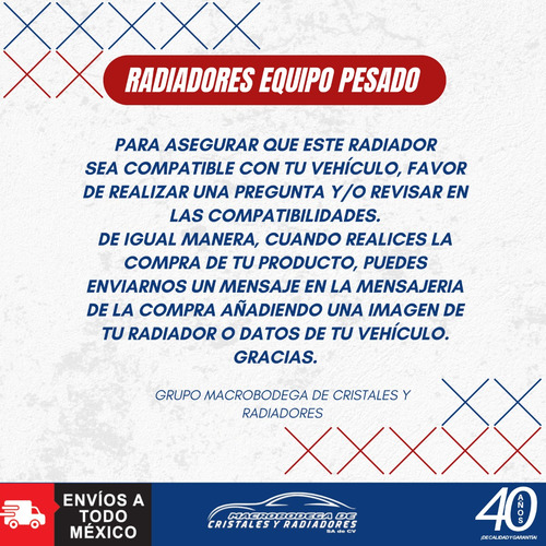 Radiador Para Acterra 6500 2001-2002-2003-2004