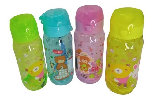 Botella Plástico De Agua Dibujos Animados Niñas Niños 230ml