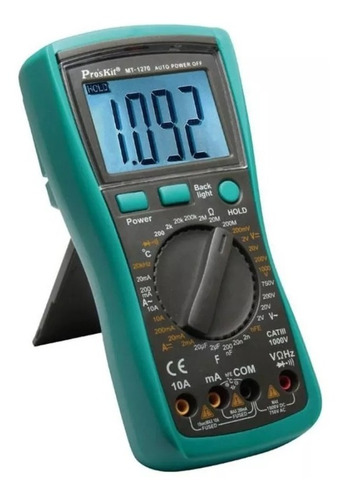 Tester Multimetro Digital Proskit Mt-1270 Capacimetro 3 1/2