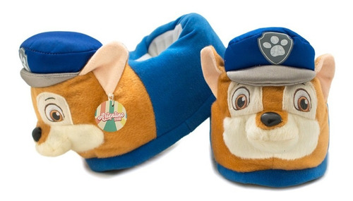 Imagen 1 de 5 de Pantuflas Peluche Infantil Pop Patrol Nene Niño Abrigada