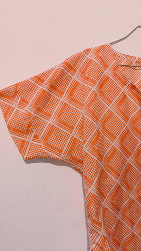 Blusa Cuadrille Naranja Vintage
