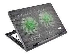 Cooler Para Notebook Warrior Power Gamer Led Verde Luminoso 