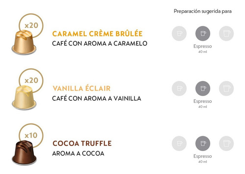 Imagen 2 de 4 de Cápsulas De Café Nespresso Pack Barista - 50 Cápsulas
