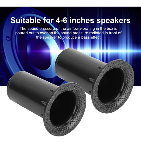 Tubo Inversor De Altavoz De Woofer De 4 Piezas Con Abertura
