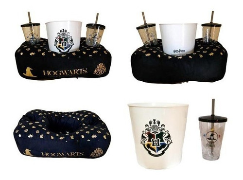 Imagem 5 de 5 de Kit Almofada Porta Pipoca Copos Harry Potter Zona Criativa