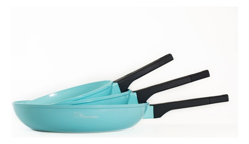 Juego De 3 Sartenes Cooks Master Jade 1 Tapa De Regalo