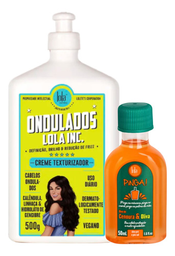 Lola Ondulados Creme Texturizador + Óleo Cenoura E Oliva