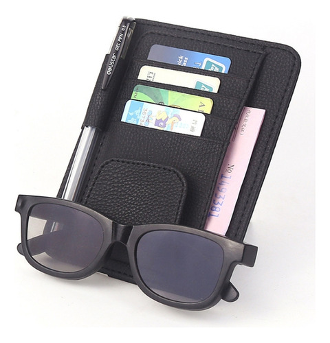 Soporte Multifuncional Negro Para Gafas De Sol Con Visera De