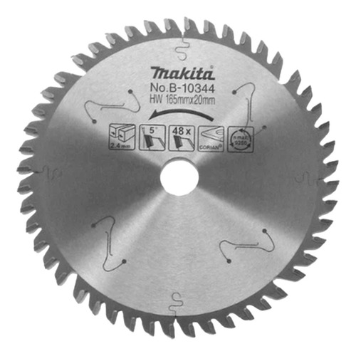Disco 6-1/2x20x48d P/sp600d Corte Corian Makita B10344
