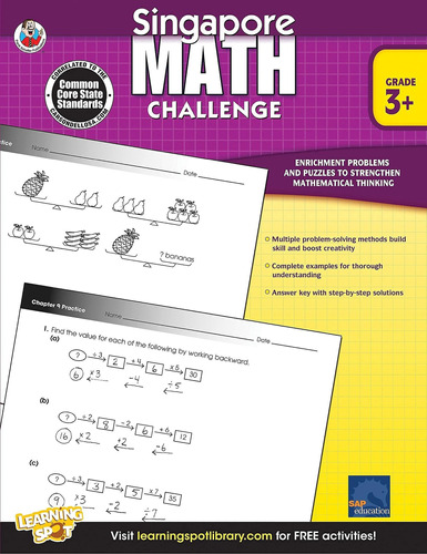 Libro: Singapore Math Challenge 3rd Grade Workbooks, Singapo