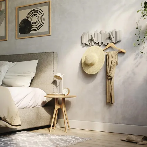 Perchero gris pared hotsell