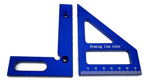 Regla Triangular De Precisión De 45/90°: Herramienta De Alum