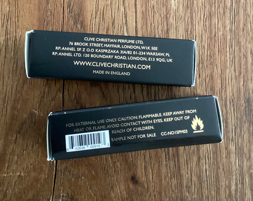Perfume Clive Christian N.1 Genuíno - 2x 2 Ml -embalagem Original.