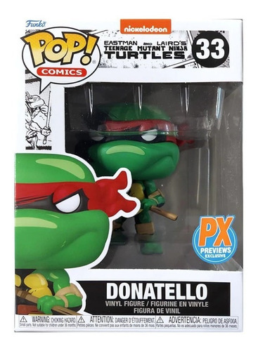Donatello 33 Funko Pop Tmnt Tortugas Ninja Exclusivo Px