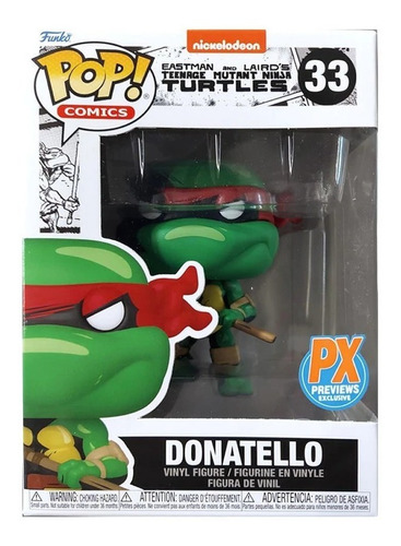 Donatello 33 Funko Pop Tmnt Tortugas Ninja Exclusivo Px