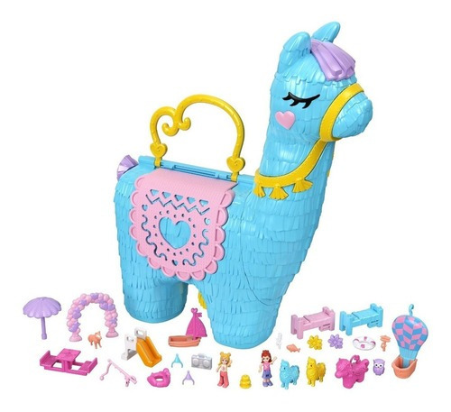 Set Juego Polly Pocket Muñeca Compacto De Fiesta De Llamas