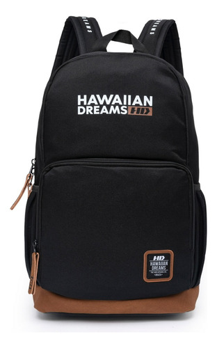 Mochila Masculina Hd Escolar Notebook Reforçada Espaçosa Cor Preto Desenho do tecido Liso