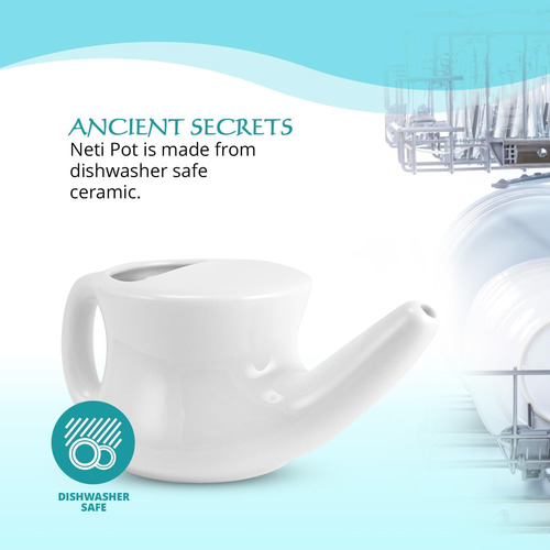 Ancient Secrets Neti Pot & Nasal Cleansing Salt Set Sistema