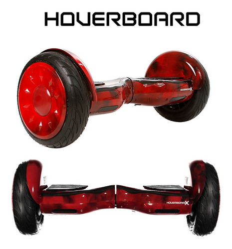 Esqueite Elétrico 10 Red Fire Hoverboard Bluetooth E Led