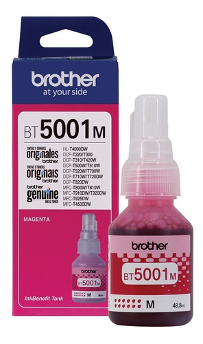 Tinta Brother 100% Original Bt5001m Magenta