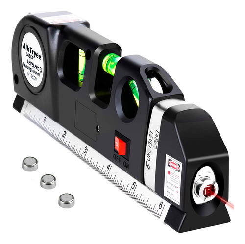 Nível A Laser 3 Linhas Com Trena E Régua Laser Nivelador