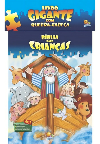 Livro Gigante C/ Quebra-cabeça E Dvd : Bíblia Para Crianças