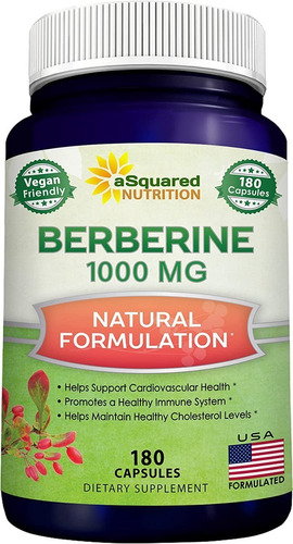 Berberine Organica Pura Plus +1000mg X180caps Ultra Potencia