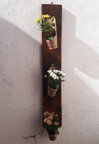 Pendurador Suporte De Vasos De Madeira - Artesanal