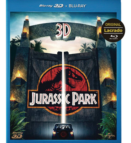 Blu-ray 3d + 2d Jurassic Park 1 - Original Novo Lacrado