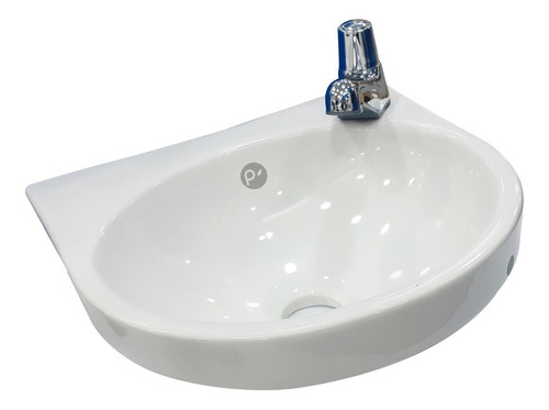 Imagen 1 de 3 de Lavamanos Porcelana Blanco De Colgar 30 Cm X 30 Cm
