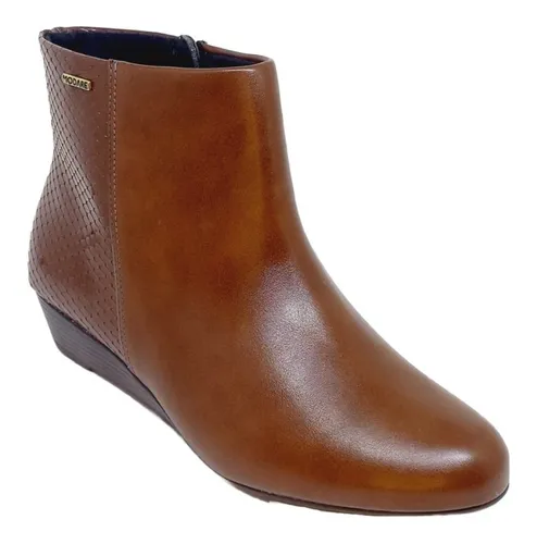 Bota feminina cano curto anabela salto baixo modare sales