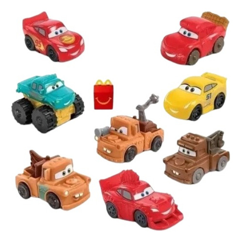 Disney Pixar Set 8 Figuras De Cars Mcdonald's Rayo Mcqueen