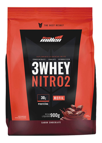 Whey Protein 3w Nitro 900g Isolado Concentrado - New Millen