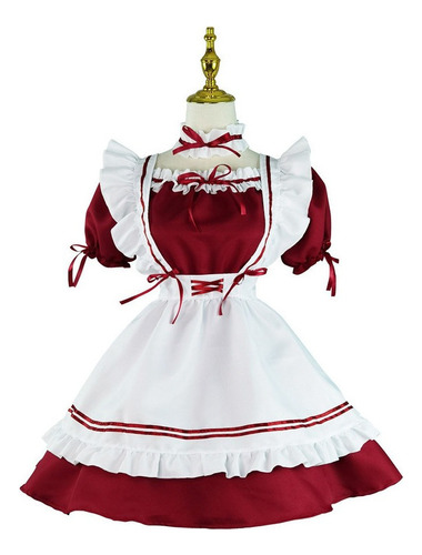 Traje Vestido Maid Cosplay Lolita Lindo Ropa De Mucama Y