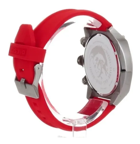 Reloj De Pulsera Diesel Dz4481 Hombre Correa Silicona Rojo