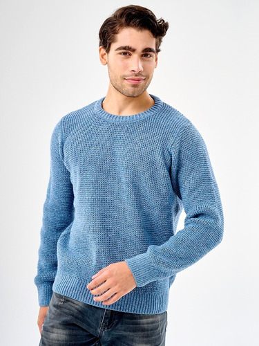 Sweater De Hombre Grueso Pullover Cuello Redondo